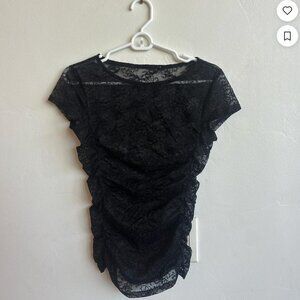 Vintage black lace top